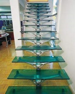 Escada de vidro laminado temperado