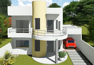 Versão do Projeto Cód. 93 com Garagem Lateral