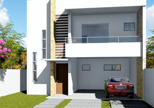 Planta de casa duplex 3 suítes com varanda gourmet - Cód. 140