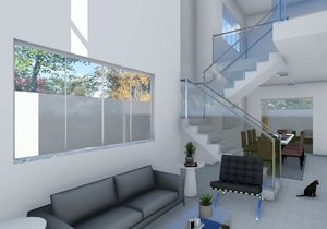 Planta de casa duplex 3 suítes com varanda gourmet