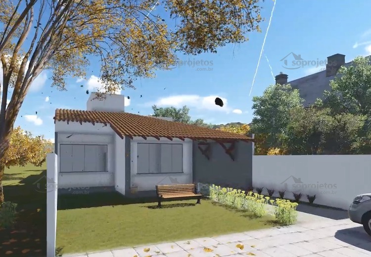 Planta de Casa - Casa com ampla varanda Gourmet - Foto 1