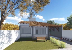 Planta de casa com ampla varanda Gourmet