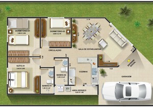 Planta humanizada do projeto Cód. 96