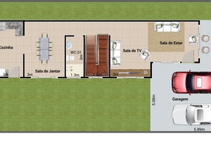 Planta humanizada do projeto Cód. 142