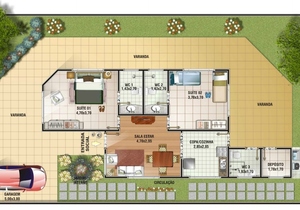 Planta humanizada do projeto Cód. 61