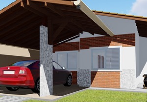 Projeto de Casa Popular com 2 quartos