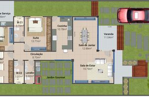 Planta humanizada do projeto Cód. 147