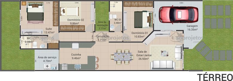 Planta casa pequena