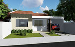Planta de casa terrea com 2 quartos sendo 1 suite cod 155 foto 1