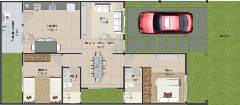 Planta de casa cod 150