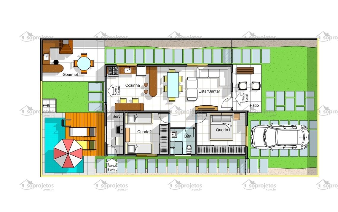 Planta De Casa T Rrea Com 2 Quartos E Varanda Gour S Projetos Planta De Casa T Rrea Com 2 Quartos E Varanda Gour S Projetos