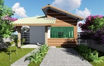Planta de casa terrea compacta com suite e area gourmet 1