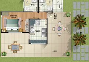 Planta humanizada do projeto Cód. 56