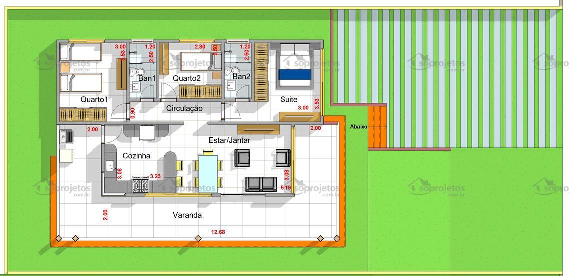 Dois quartos com varanda