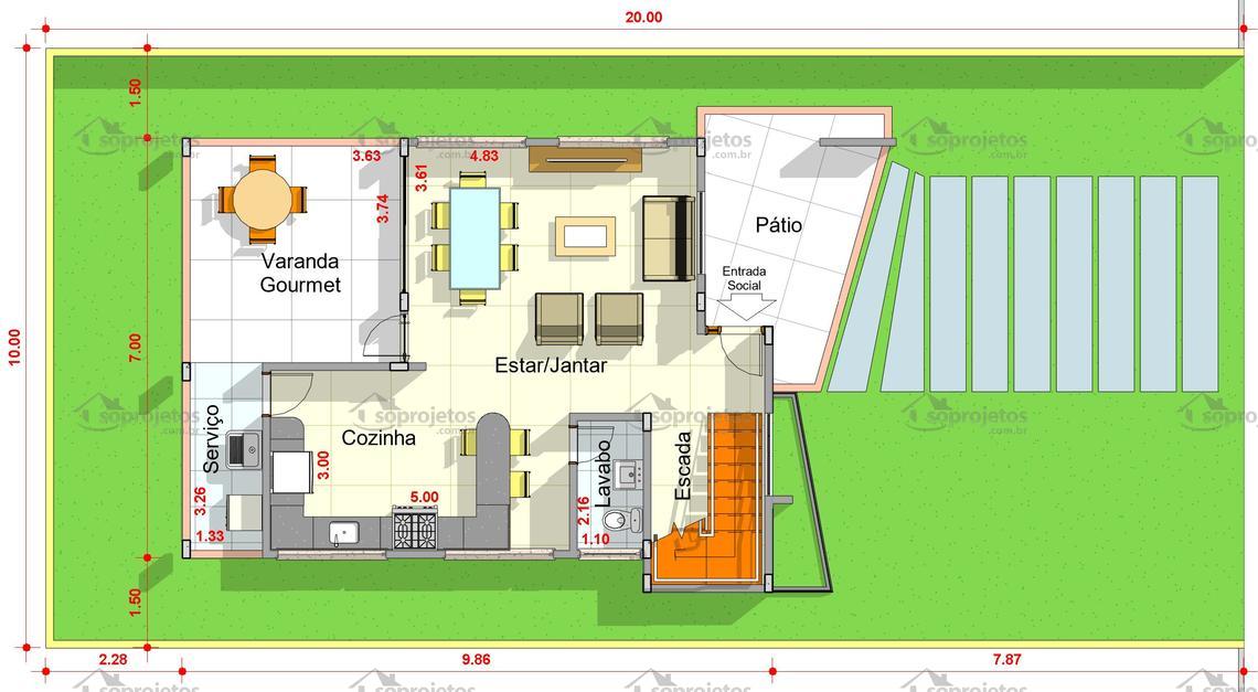 Projeto De Casa De Dois Andares Com Planta Baixa Plantas De Casas De