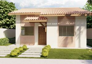 Planta de casa popular 67 m2