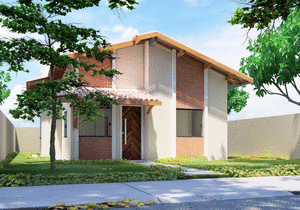 Planta de casa popular com 4 Quartos