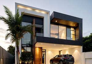 Casa moderna com fachada de luxo com 4 quartos sendo 2 suites - Cod 197