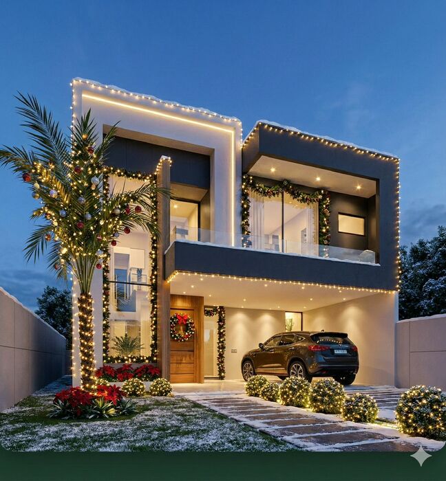 Casa moderna com fachada de luxo com 4 quartos sendo 2 suites