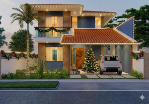 Versão do Projeto Cód. 184 para terreno de 10 x 20 e nova fachada –