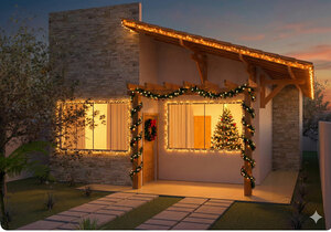 Planta de casa térrea com 2 quartos para 10m de frente - Cód. 117