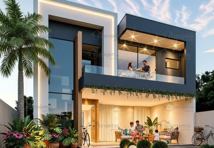 Casa moderna com fachada de luxo com 4 quartos sendo 2 suites - Cod 197 — fachada