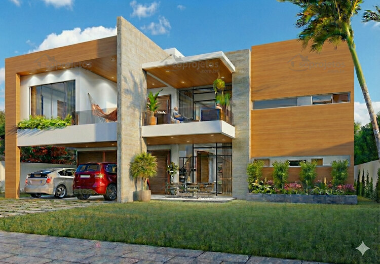 Planta de sobrado com 5 suites (alto padrão) - Cód. 162 — fachada