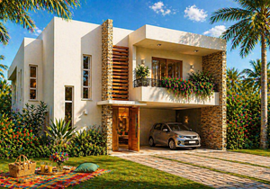 Planta de sobrado com Varanda Gourmet - Cód. 98