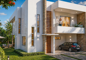 Planta de sobrado com Varanda Gourmet