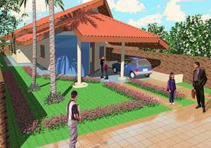 Planta de casa urbana e confortável - Cód. 28