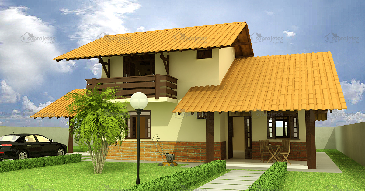 Sobrado (casa de dois andares) Perfeito Cód. 50 Só Projetos