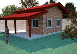 fachada da casa popular chale 1 quarto cod 52 2
