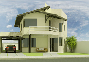 Planta de Sobrado Espaçoso - Cód. 80