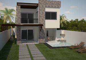 Planta de Sobrado com 3 Quartos
