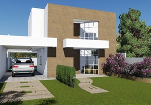 Projeto de Sobrado com 3 suites e garagem - Cód. 120