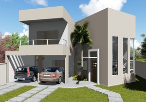 Projeto de Sobrado com 4 quartos - Cód. 128