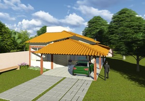 Planta de Casa - Versão do Cód. 113 com garagem - Foto 2