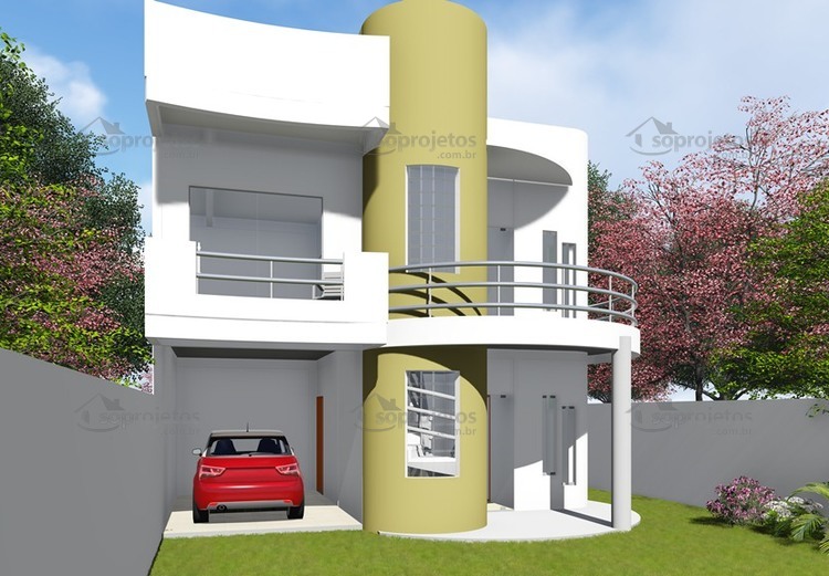 Plantas de Casas de amplo moderno sobrado - Foto 1