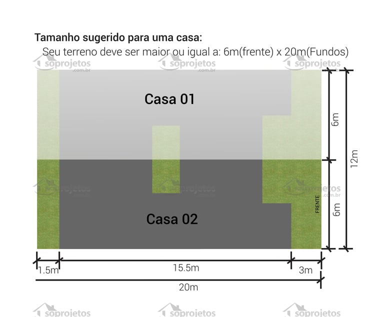 Planta de casa terreno cod135