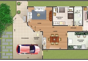 Planta humanizada do projeto Cód. 57