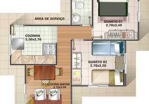 Planta humanizada do projeto Cód. 48