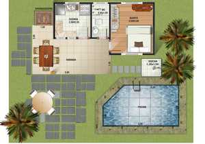 Planta humanizada do projeto Cód. 55