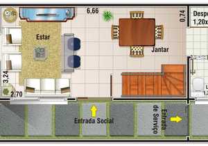 Planta humanizada do projeto Cód. 77