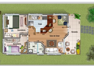 Planta humanizada do projeto Cód. 89