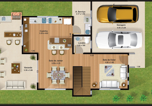 Planta humanizada do projeto Cód. 98