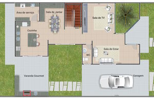 Planta humanizada do projeto Cód. 120