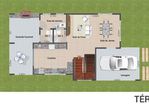 Planta humanizada do projeto Cód. 123