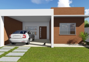 Modelo de Casa do Cód. 99 com Fachada Moderna